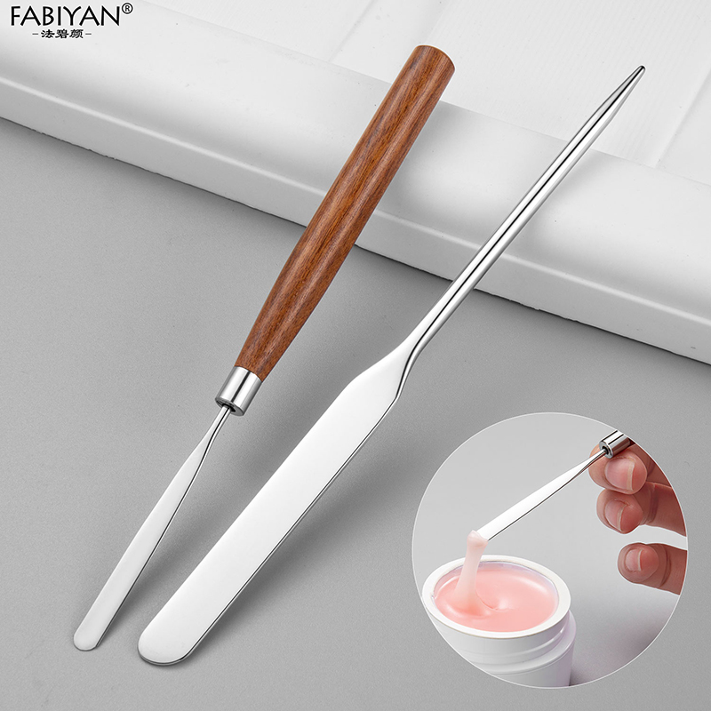Contour Palette Stick - Spatula Sopa Paslanmaz Çelik Tırnak Sanat